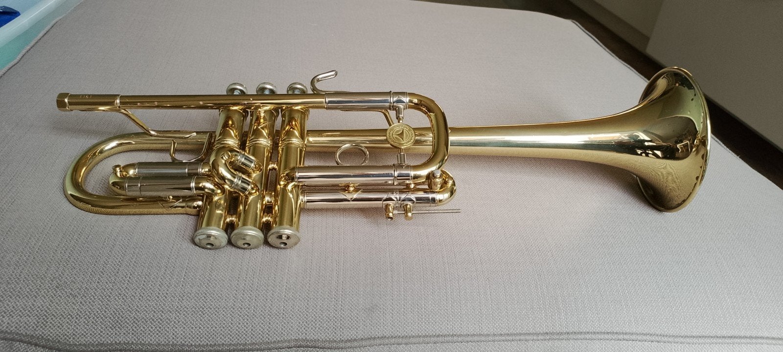 Holton T161 Trompet (jaren '80) met Schilke koffer, Verzenden, Gebruikt, Overige typen, Met koffer