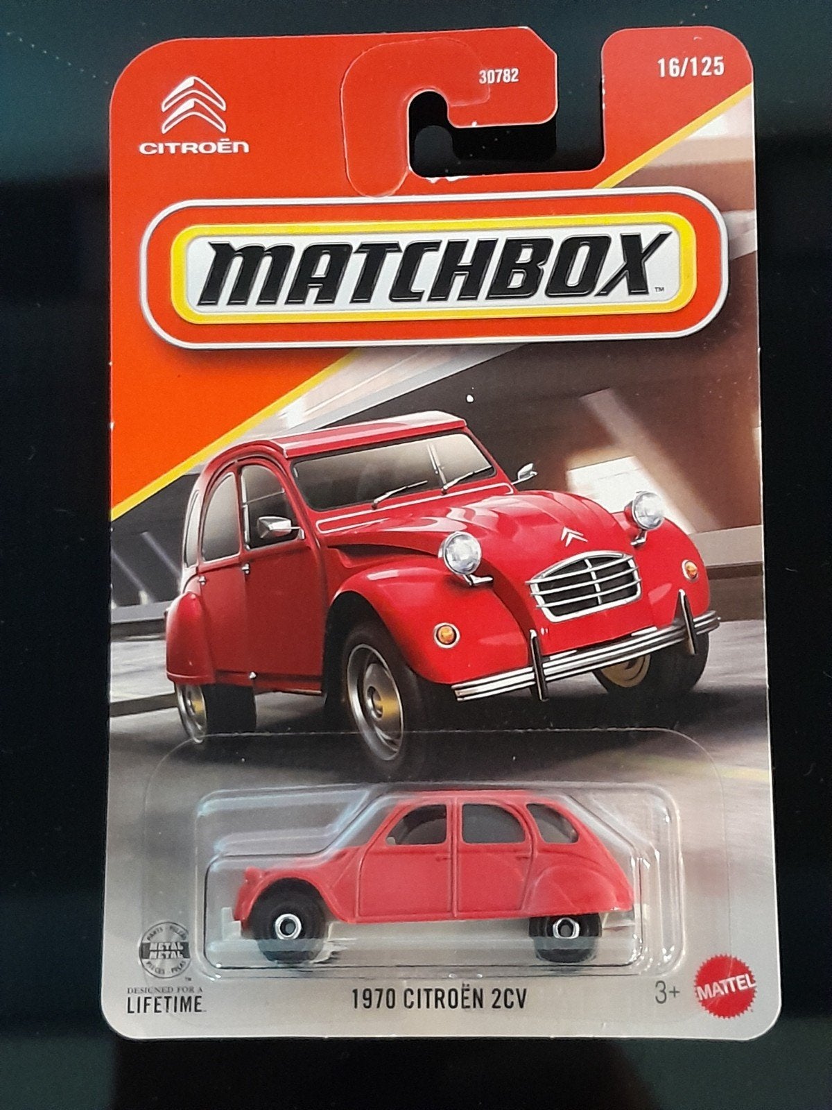 Matchbox '70 Citroen 2CV.    Lange kaart.   Matchbox, Ophalen of Verzenden, Nieuw, Auto