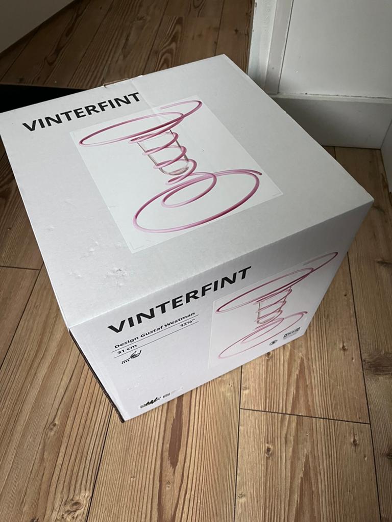 IKEA VINTERFINT Vaas Design Gustaf Westman 31 cm, Verzenden, Nieuw, Overige kleuren, Glas