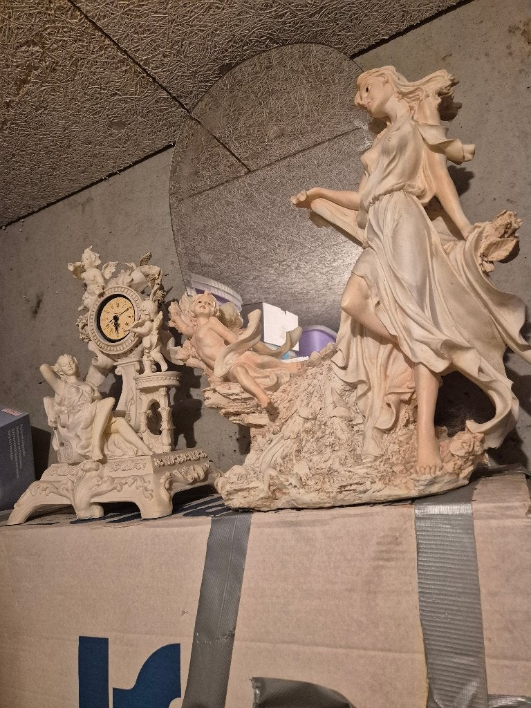Mooie geslepen spiegel + klok voor decoratie., Huis en Inrichting, Woonaccessoires | Spiegels, Ophalen, Minder dan 50 cm, Gebruikt