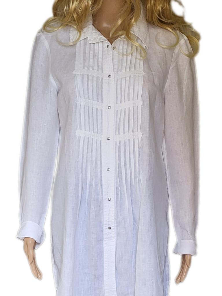 Mooie witte linnen blouse van RIANI maat M, Maat 38/40 (M), Ophalen of Verzenden, Zo goed als nieuw, Wit
