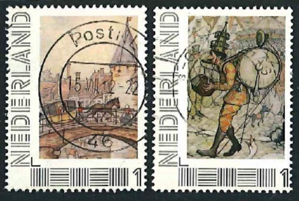 Persoonlijke postzegels Anton Pieck 1, Verzenden, Na 1940, Gestempeld