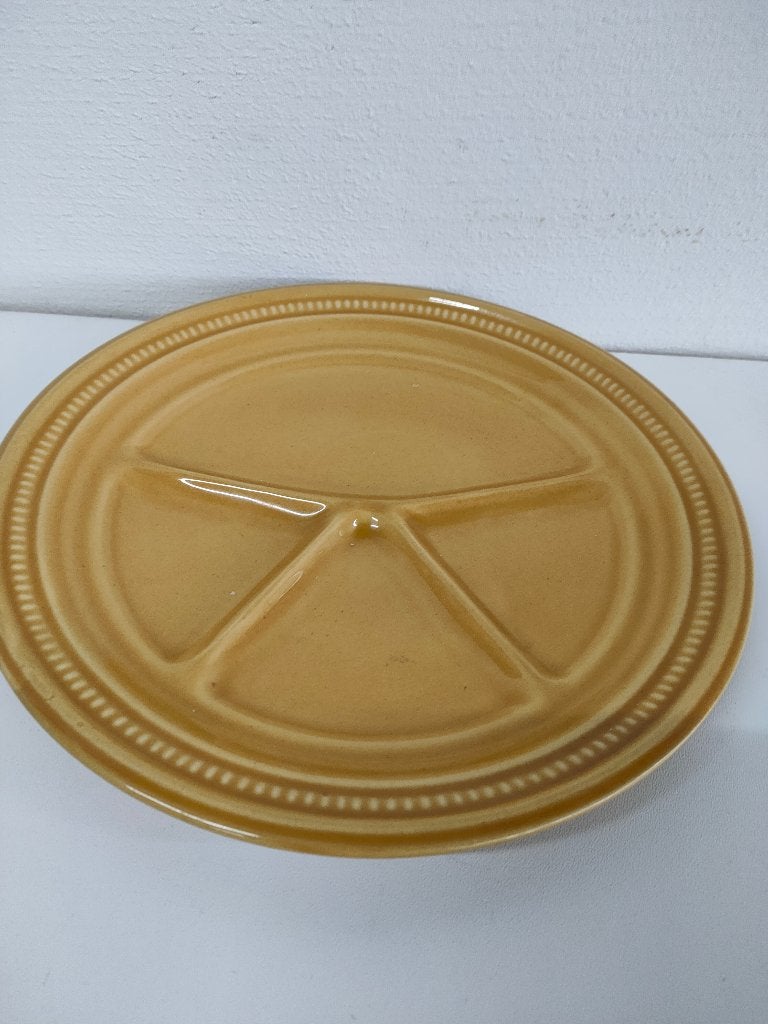 Set Fondue Bord Okergeel (Outlet De Overkant), Huis en Inrichting, Keramiek, Ophalen of Verzenden, Zo goed als nieuw, Nb