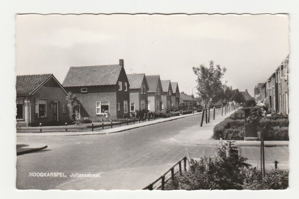 Hoogkarspel (bij Lutjebroek) - Julianastraat, Verzamelen, Verzenden, 1960 tot 1980, Ongelopen, Noord-Holland