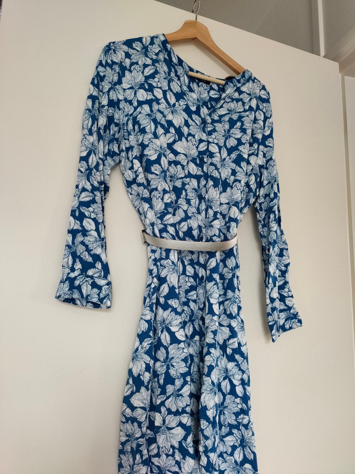 Luchtig zomerjurkje mt 44, Blauw, Maat 42/44 (L), Nieuw, Ophalen of Verzenden