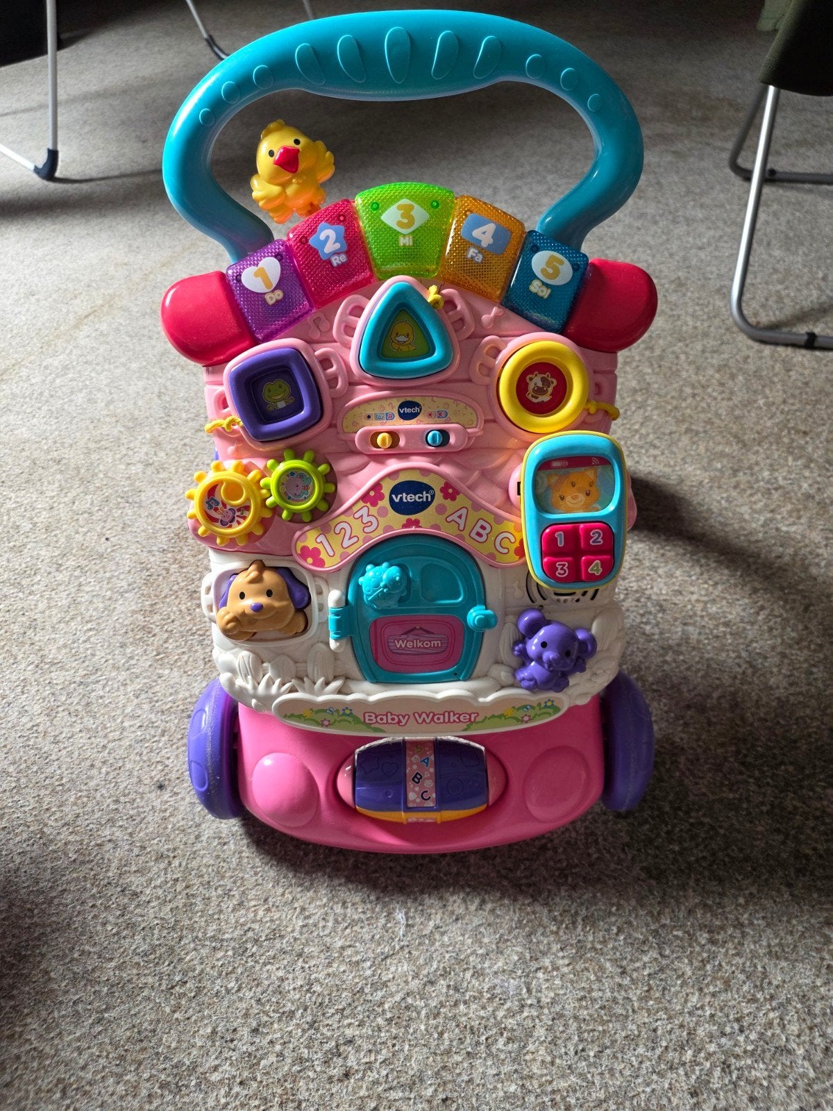 VTech Baby Walker Roze - Interactieve Loopwagen, Ophalen, Gebruikt, Overige typen, Met licht