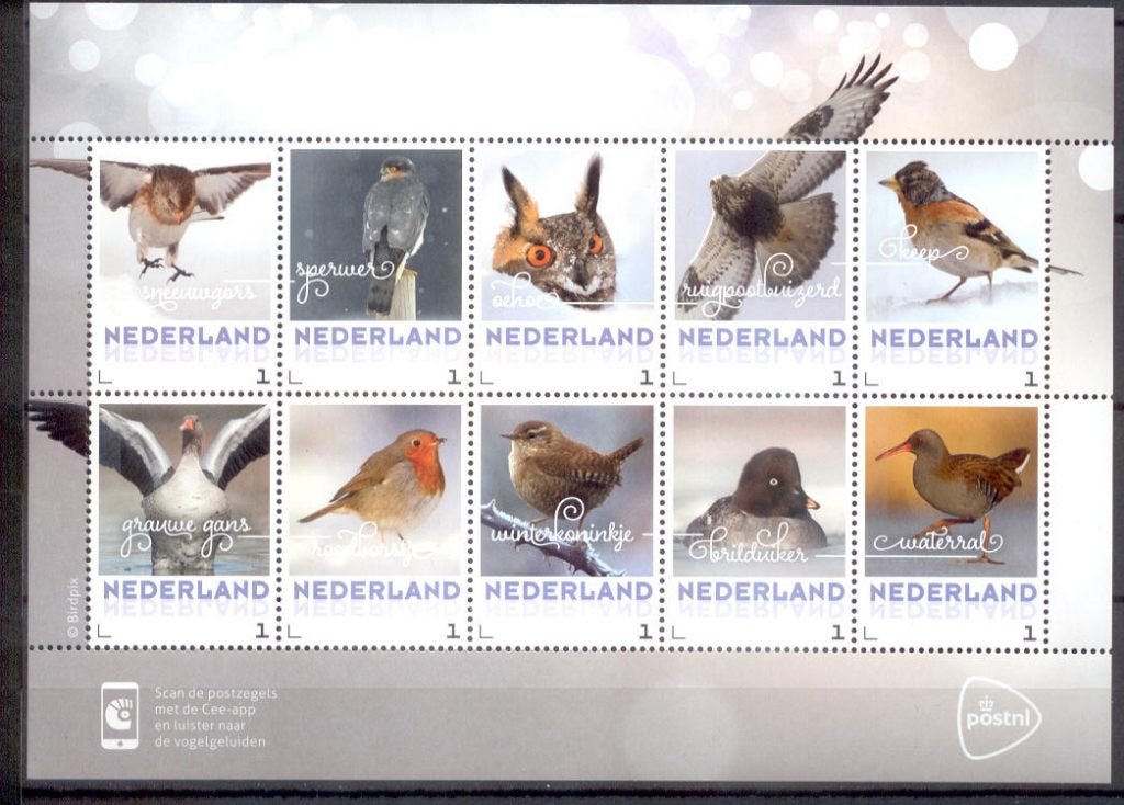vel persoonlijke zegels postfris nederlandse vogels, Postzegels en Munten, Postzegels | Nederland, Ophalen of Verzenden, Na 1940