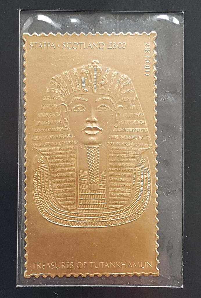 Gouden postzegel Toetanchamon - 2 boekjes vol (55 zegels), Ophalen of Verzenden