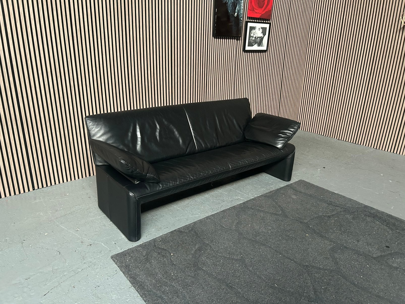 GRATIS LEVERING Yori Linea Bank Leer 207x75 GEREINIGD, 75 tot 100 cm, Ophalen of Verzenden, Zo goed als nieuw, Rechte bank
