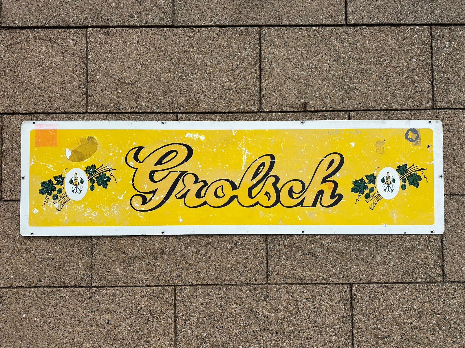 Groot Grolsch reclame bord mancave, Ophalen, Gebruikt, Reclamebord