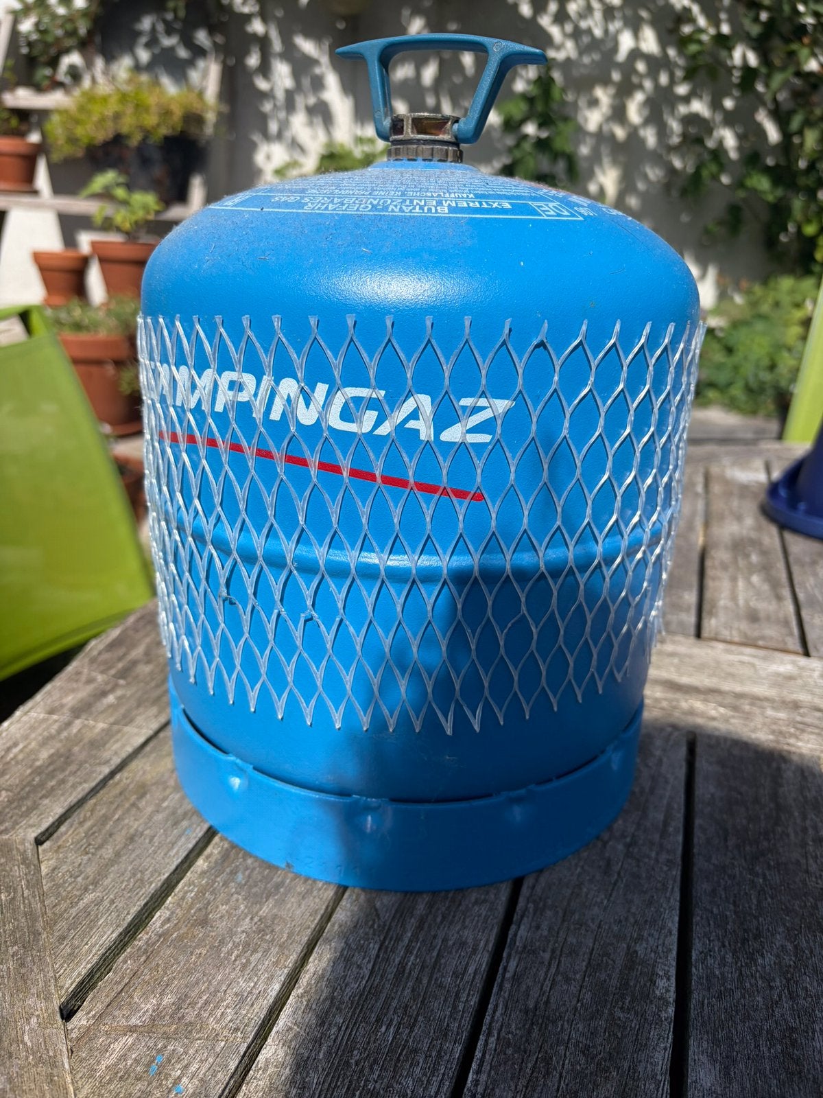 Campingaz 907, leeg, Ophalen, Gebruikt
