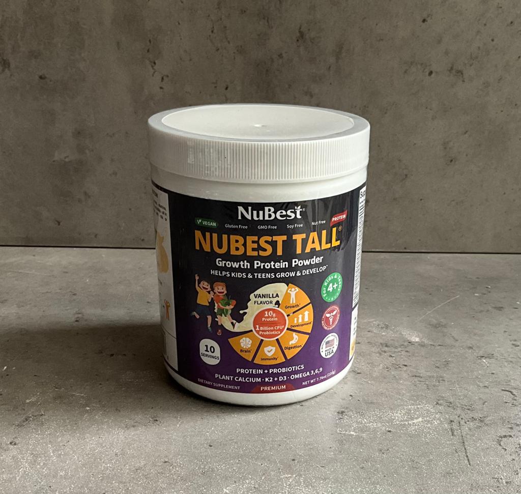 Nubest tall growth protein powder vanilla, Verzenden, Nieuw, Poeder of Drank