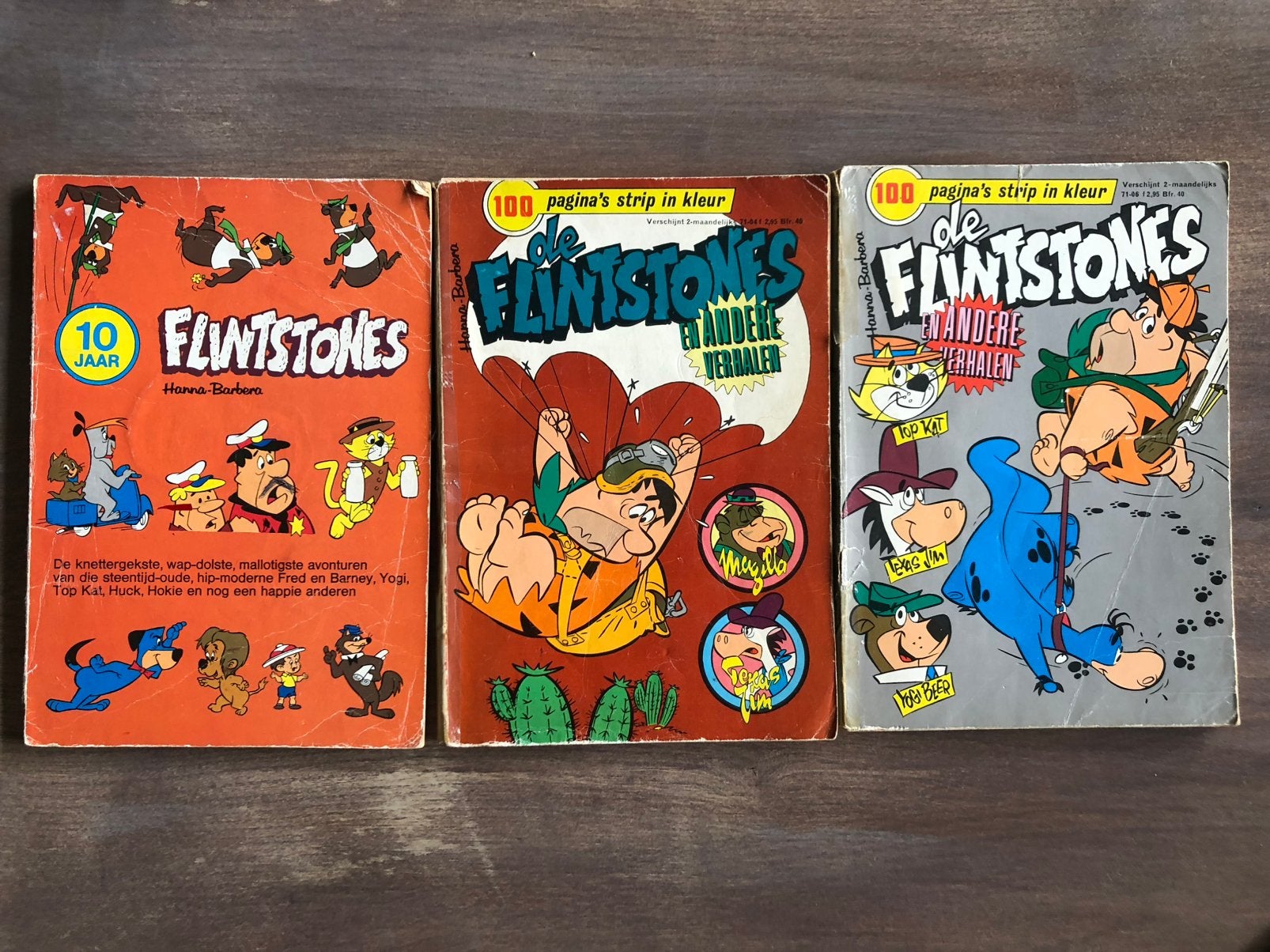 De Flintstones stripboeken 3x, Boeken, Gelezen, Amerika, Ophalen of Verzenden, Meerdere comics