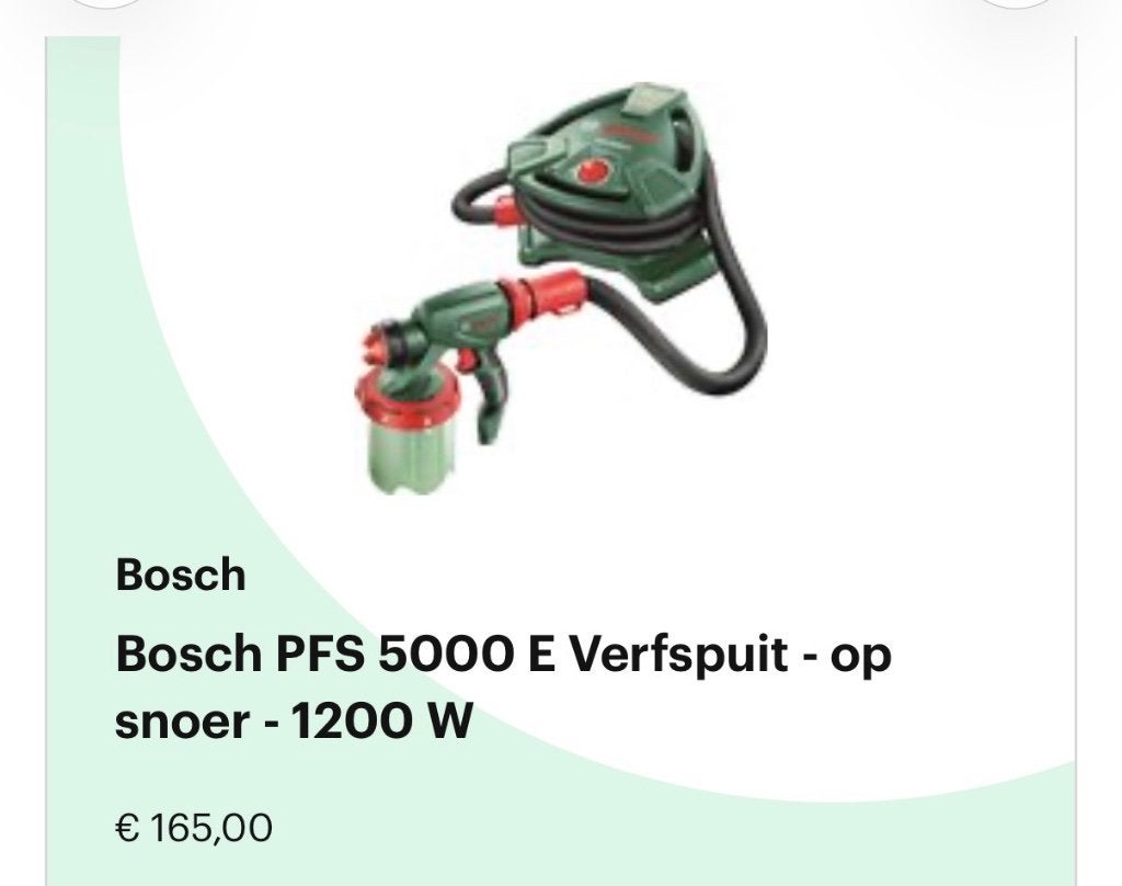 Bosch PFS 5000E verfspuit nieuw, Doe-het-zelf en Verbouw, Ophalen, Nieuw, Verfspuit of Verfpomp