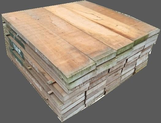 Hardhouten balken / planken 4.5x20.0 cm 1.00 m lang
