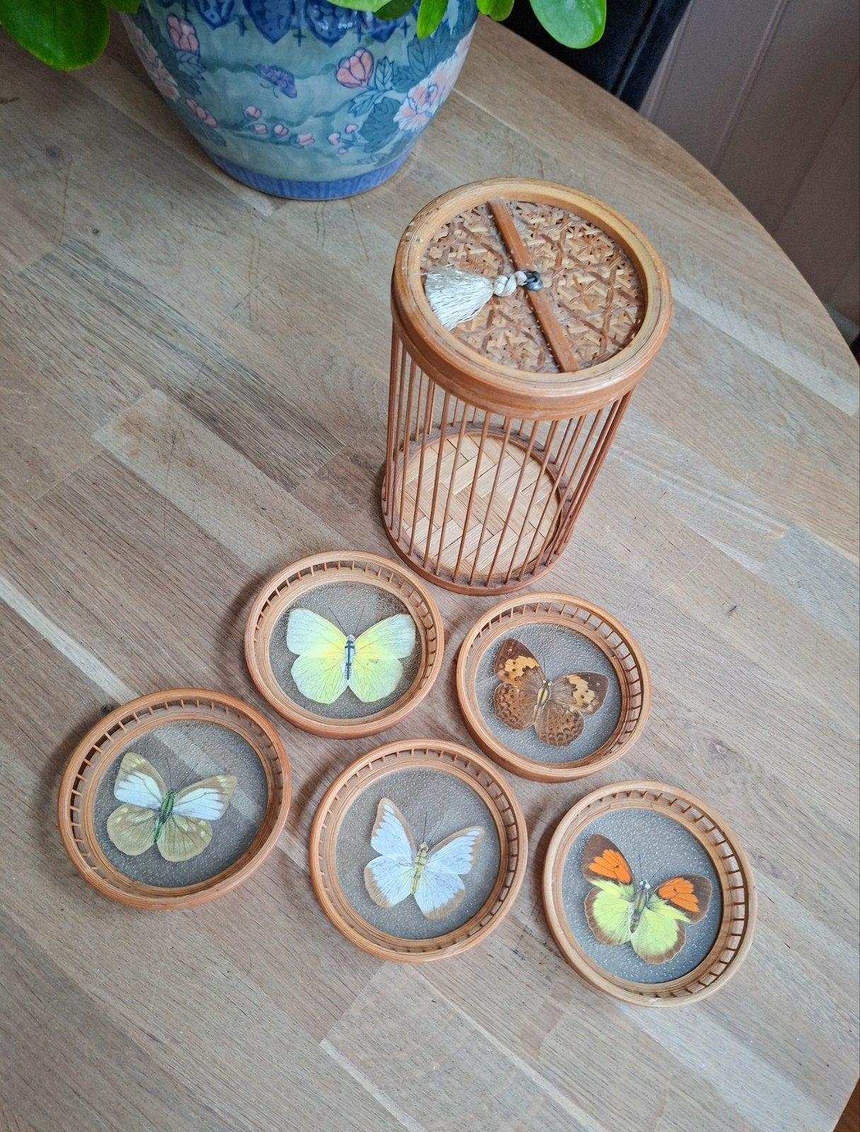 Bijzondere setje vintage onderzetters, Ophalen of Verzenden, Glas