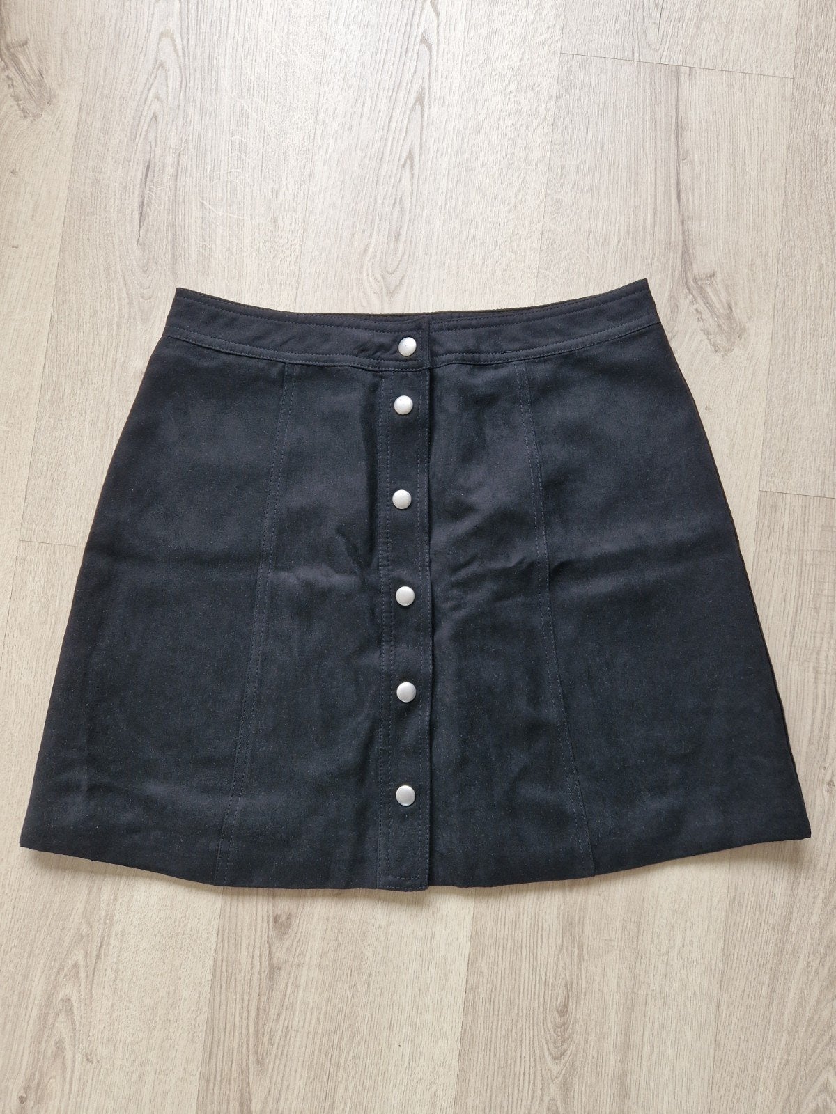 Rok met drukkers, Kleding | Dames, Rokken, Maat 38/40 (M), H&M, Verzenden, Zwart