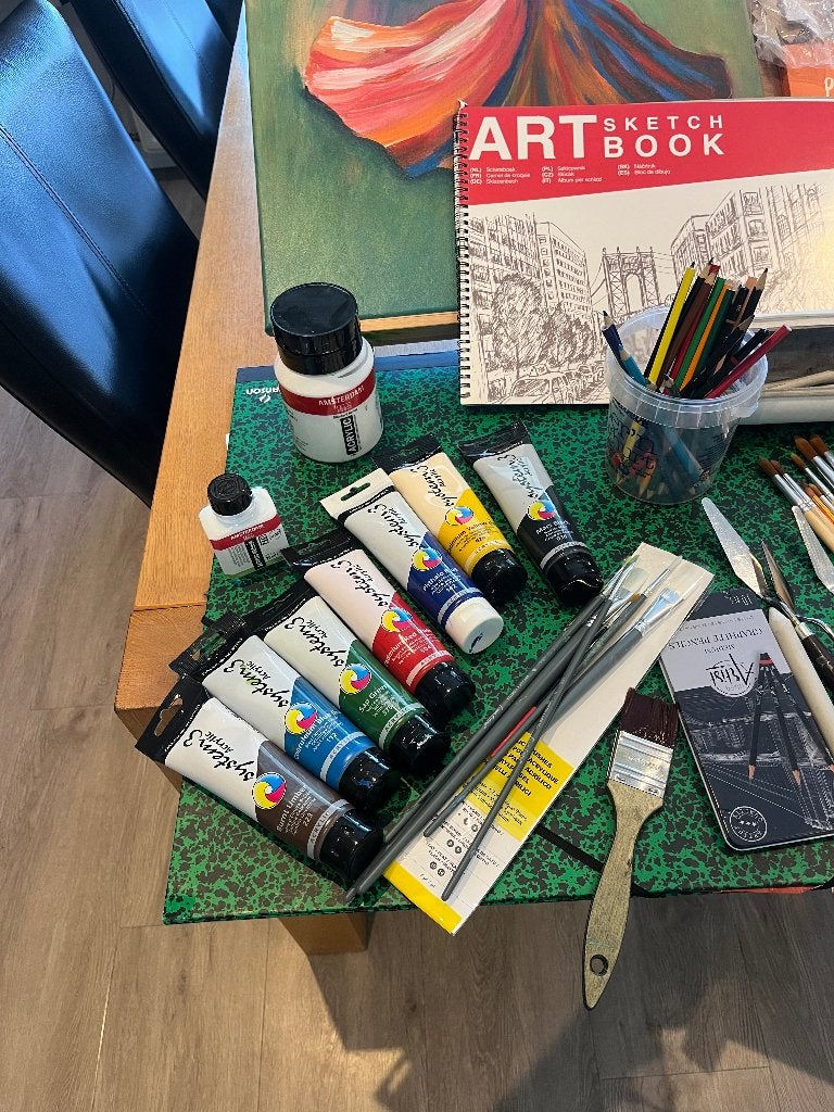 Complete schilder set – starterspakket, Ophalen, Zo goed als nieuw, Acrylverf