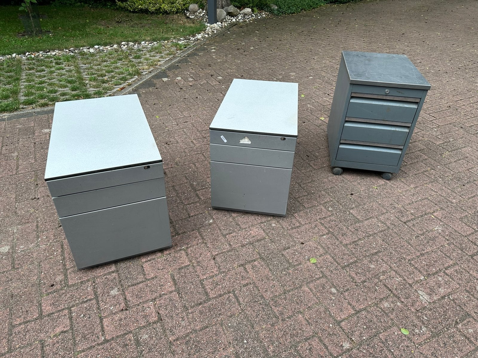Set van 3 Gebruikte Archiefkasten / Rolblokken, Doe-het-zelf en Verbouw, Gereedschapskisten, Ophalen, Gebruikt