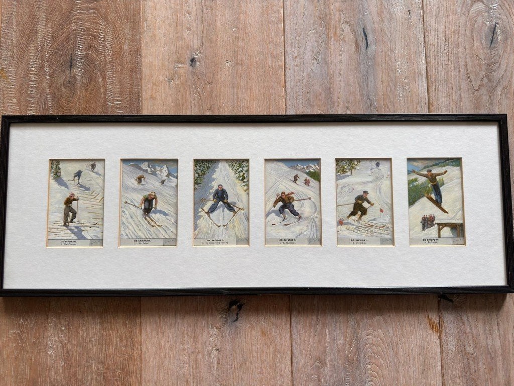 Liebig-verzamelkaarten uit de serie "De Skisport", Verzenden, Zo goed als nieuw, Sport