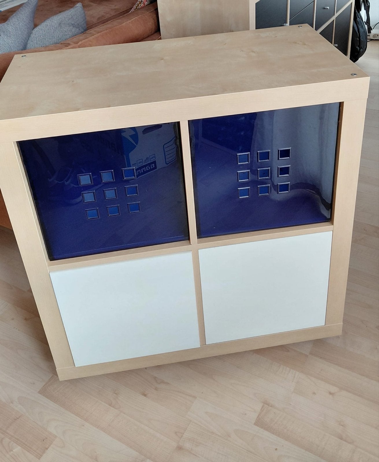 IKEA Kallax 4 vakken met inzetstukken, Huis en Inrichting, Ophalen of Verzenden, Zo goed als nieuw