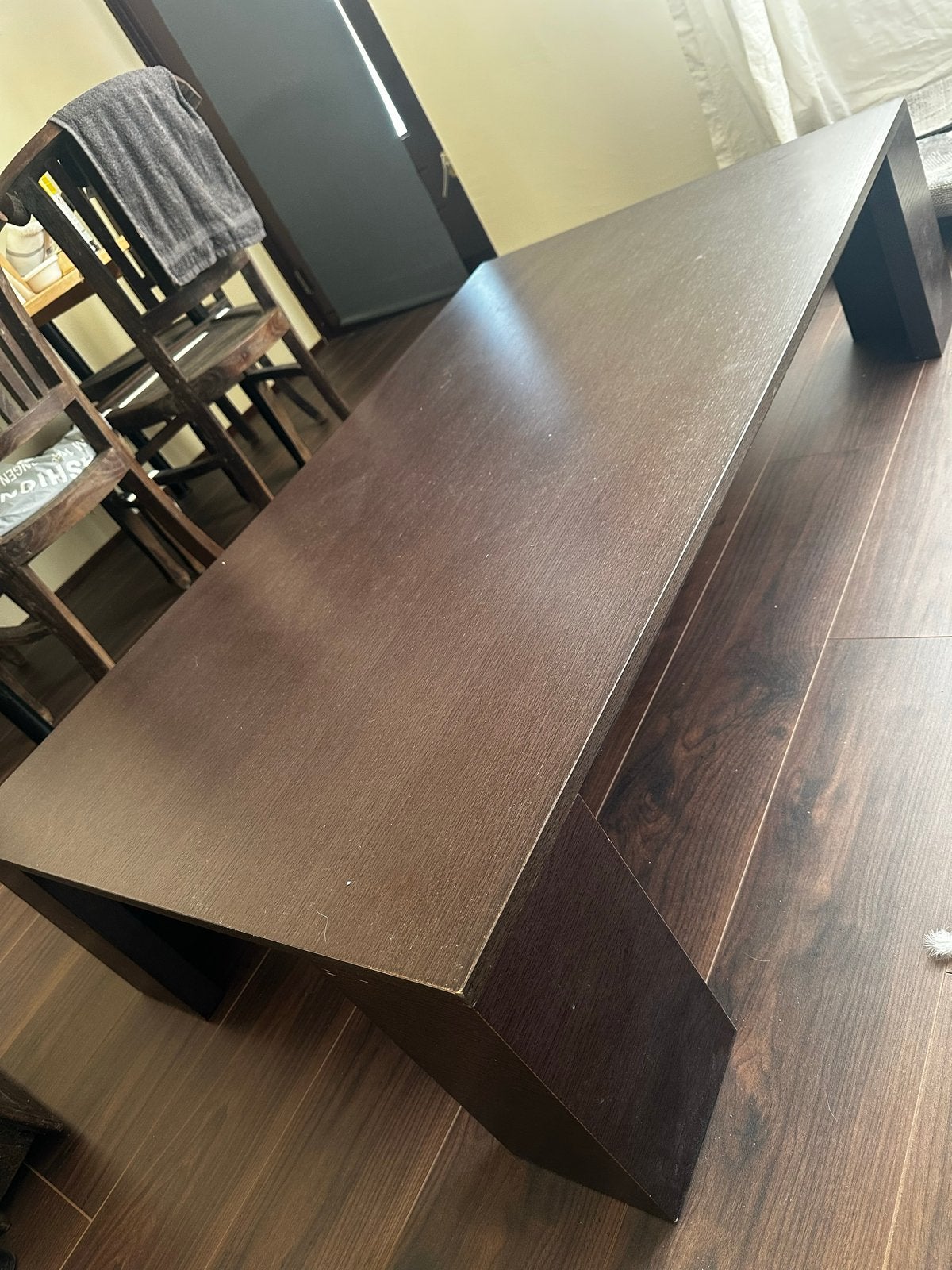Gratis Ikea salon tafel - Gebruikt, kan nog een ronde mee, Ophalen, Gebruikt, 100 tot 150 cm, 50 tot 100 cm