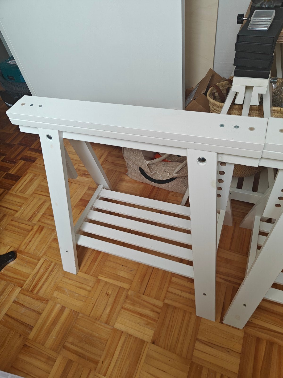 twee ikea schragen zie foto's, Huis en Inrichting, Ophalen, 25 tot 50 cm, Rond, 50 tot 100 cm
