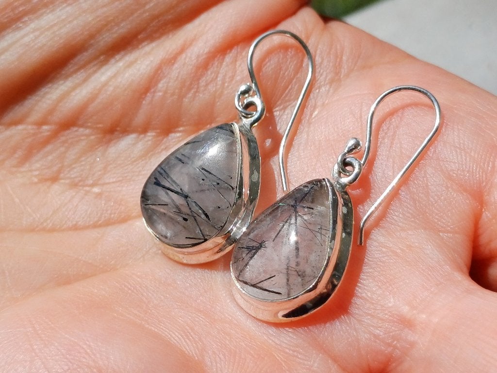 Vanoli 925 zilveren oorbellen met toermalijn kwarts, Sieraden, Tassen en Uiterlijk, Oorbellen, Daiva1973@hotmail.com, Hangers