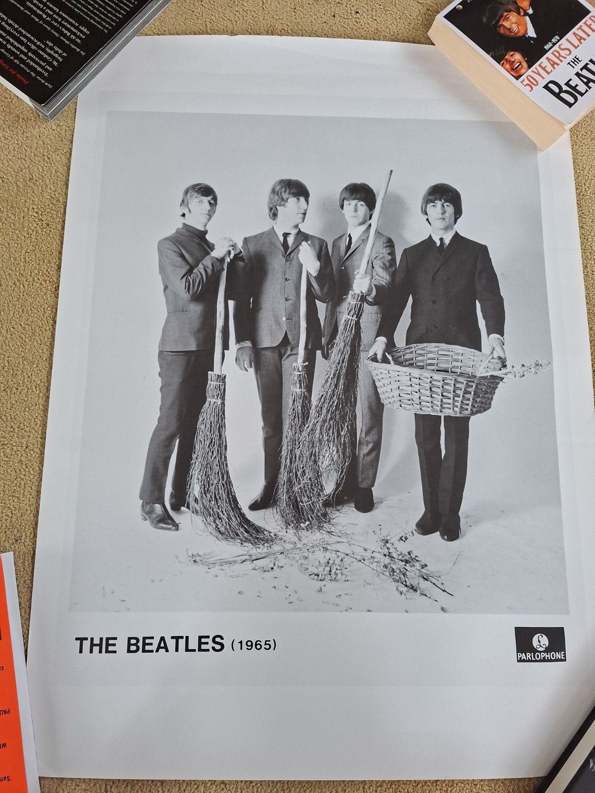 The Beatles (1965) Poster - 52x73 cm, Ophalen of Verzenden, A1 t/m A3, Muziek, Rechthoekig Staand