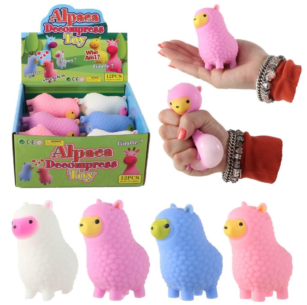 PARTIJ SQUEEZE ALPACA 9,5CM IN DISPLAY, Diversen, ., Nieuw, Ophalen of Verzenden, .