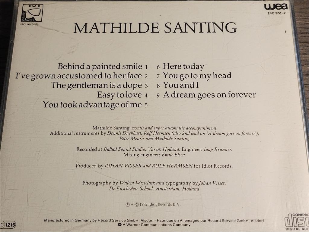 Mathilde Santing - Mathilde Santing, Ophalen of Verzenden, Zo goed als nieuw, Jazz