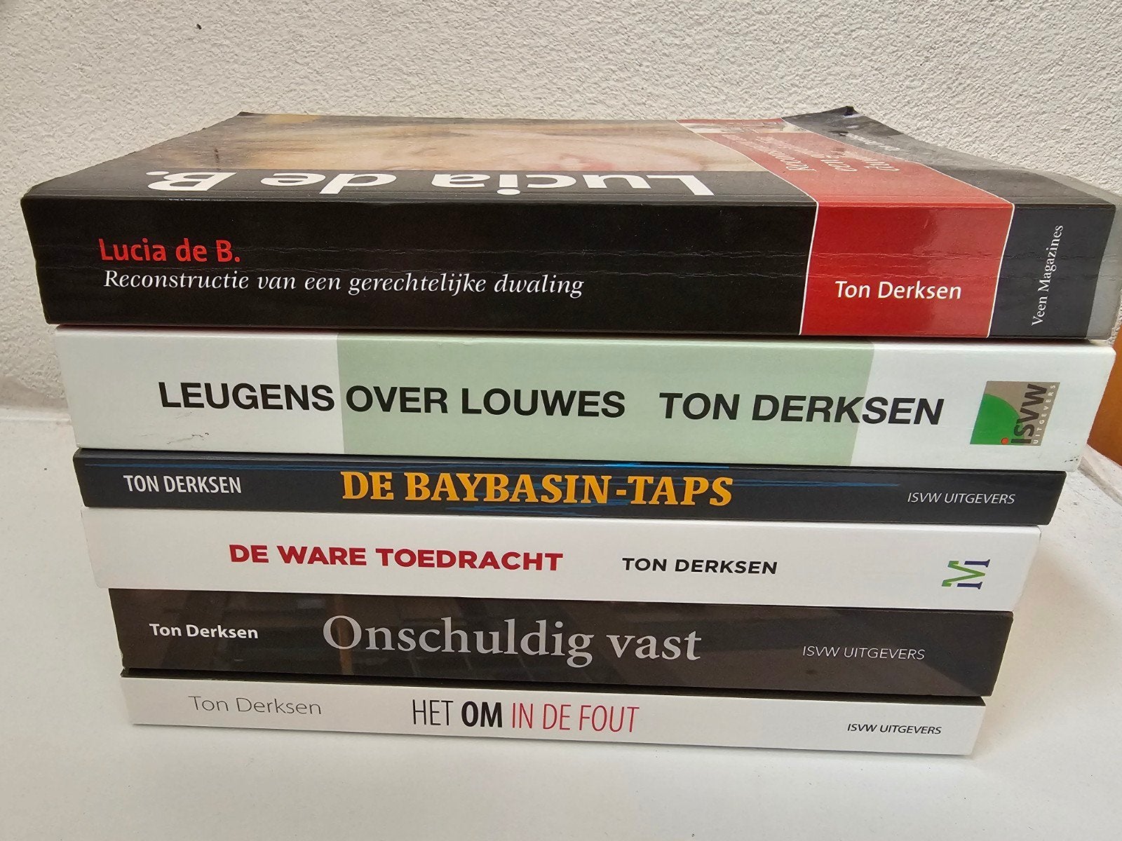 Boeken Ton Derksen: Lucia de B., Leugens over Louwes e.a., Ophalen of Verzenden, Gelezen, Ton Derksen