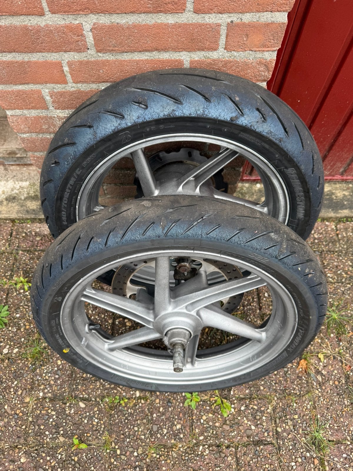 CB500 pc32 wielenset zgan Bridgestone S22!, Ophalen, Gebruikt