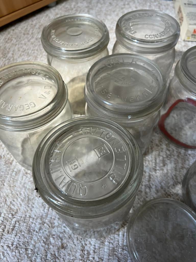 Wekpotten 10 stuks, Ophalen of Verzenden, Zo goed als nieuw, Glas, Pot, Bus of Blik