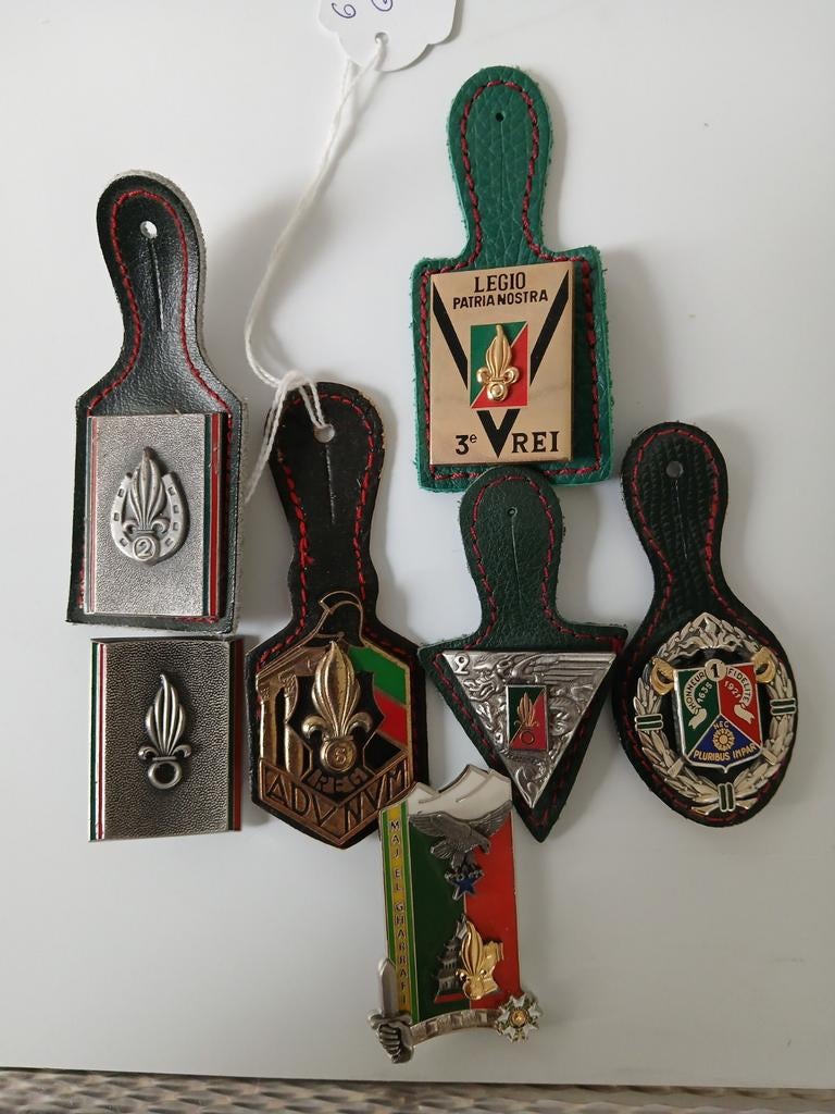 Legioen Vreemdelingen Borstzakhangers - Diverse Regimenten, Ophalen of Verzenden, Landmacht, Overige gebieden, Embleem of Badge