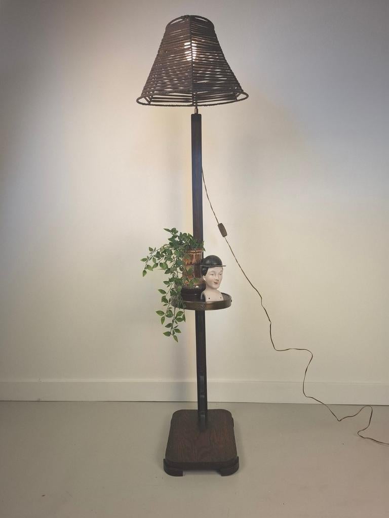 Art deco lamp Amsterdamse school vloerlamp vintage lamp, Ophalen, Gebruikt, 150 tot 200 cm