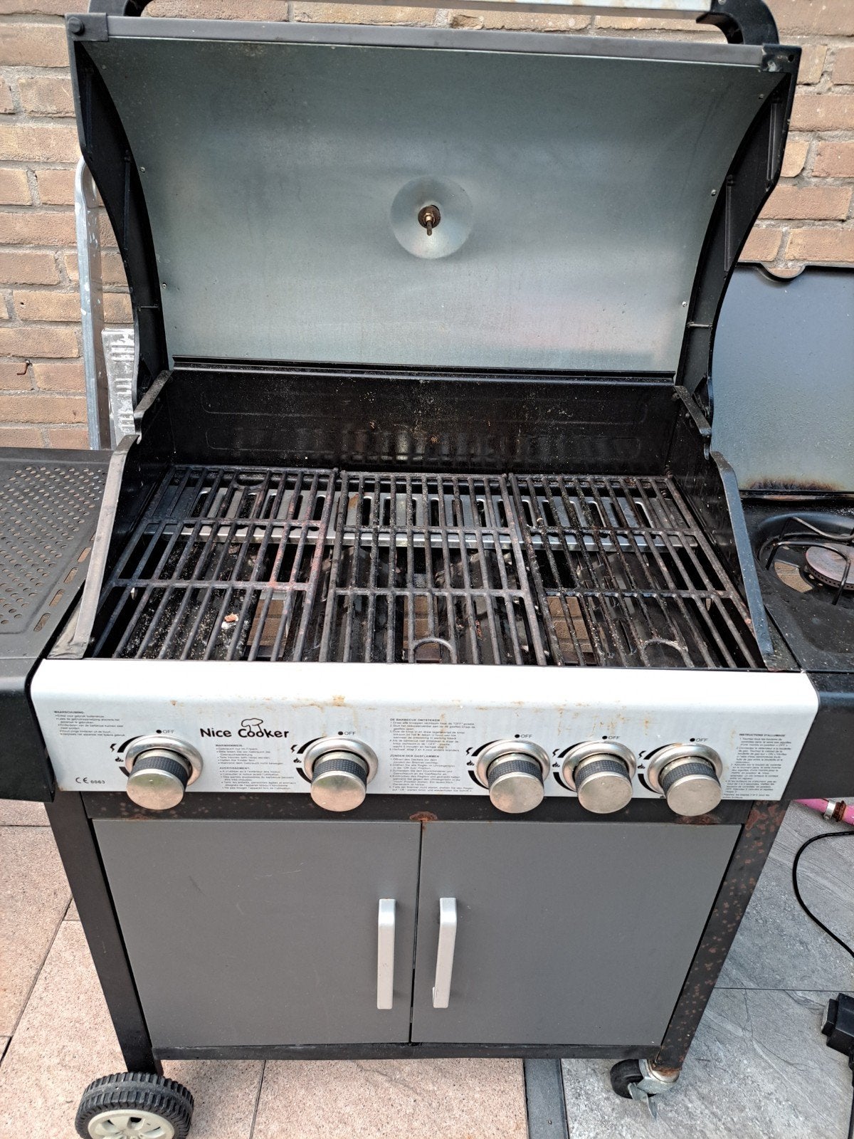 Nice Cooker Gasbarbecue met zijbrander, Ophalen of Verzenden, Gebruikt, Nice Cooker