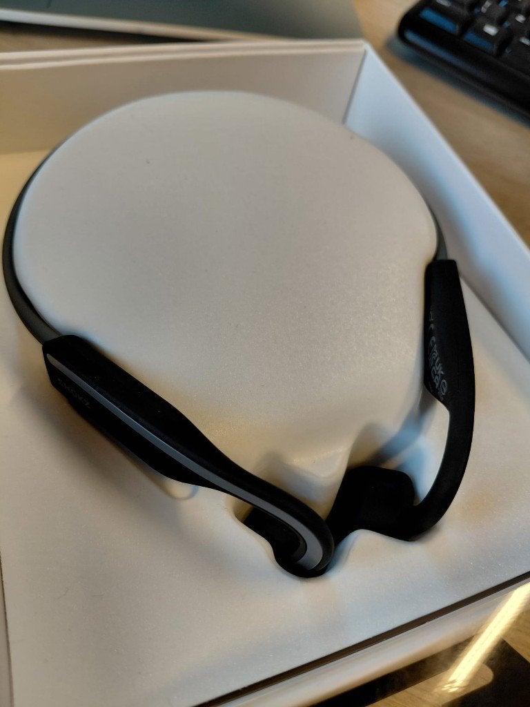 Shokz OpenMove 2x gedragen