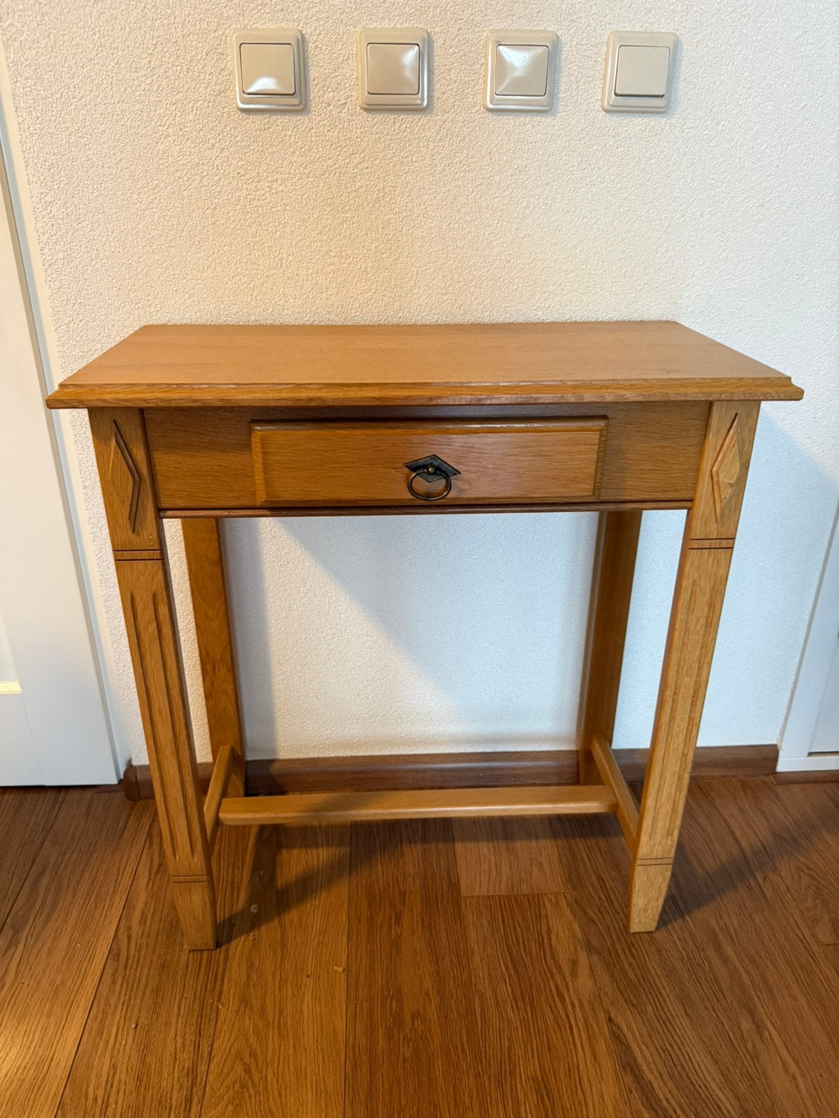 Eiken sidetable, Huis en Inrichting, Ophalen, Gebruikt, 100 tot 150 cm, 25 tot 50 cm