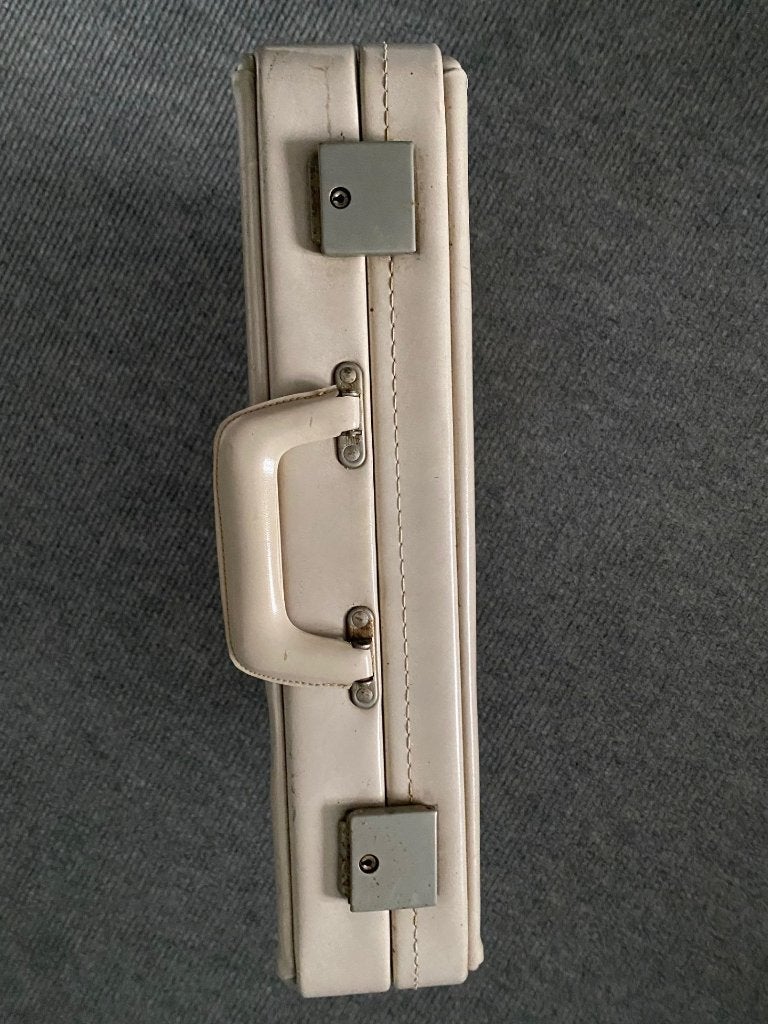 Echt leren retro  koffer, Gebruikt, Ophalen of Verzenden, Minder dan 35 cm, Minder dan 50 cm