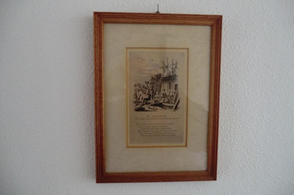 gravure / ets / tekening - van 'De timmerman' - Jan Luyken, Ophalen, Gesigneerd