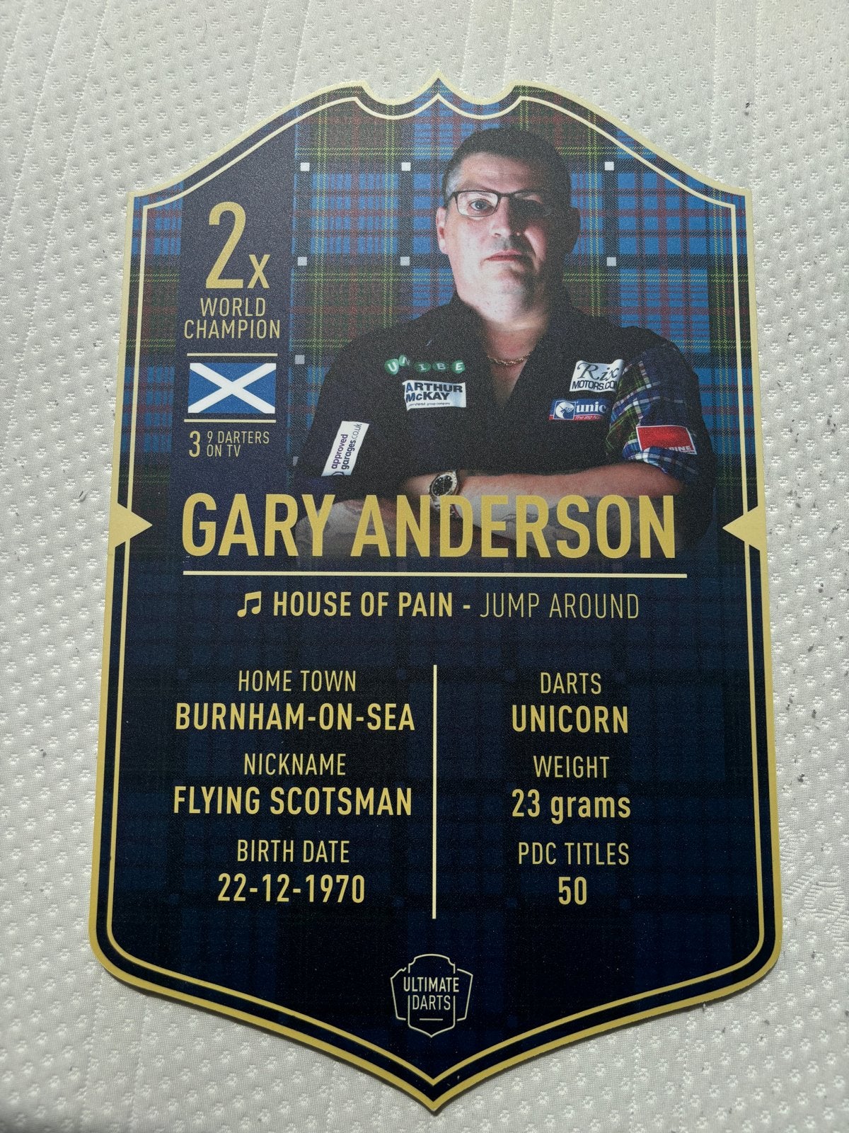 Ultimate Card Gary Anderson - Special Editie, Sport en Fitness, Darts, Ophalen of Verzenden, Zo goed als nieuw, Overige typen
