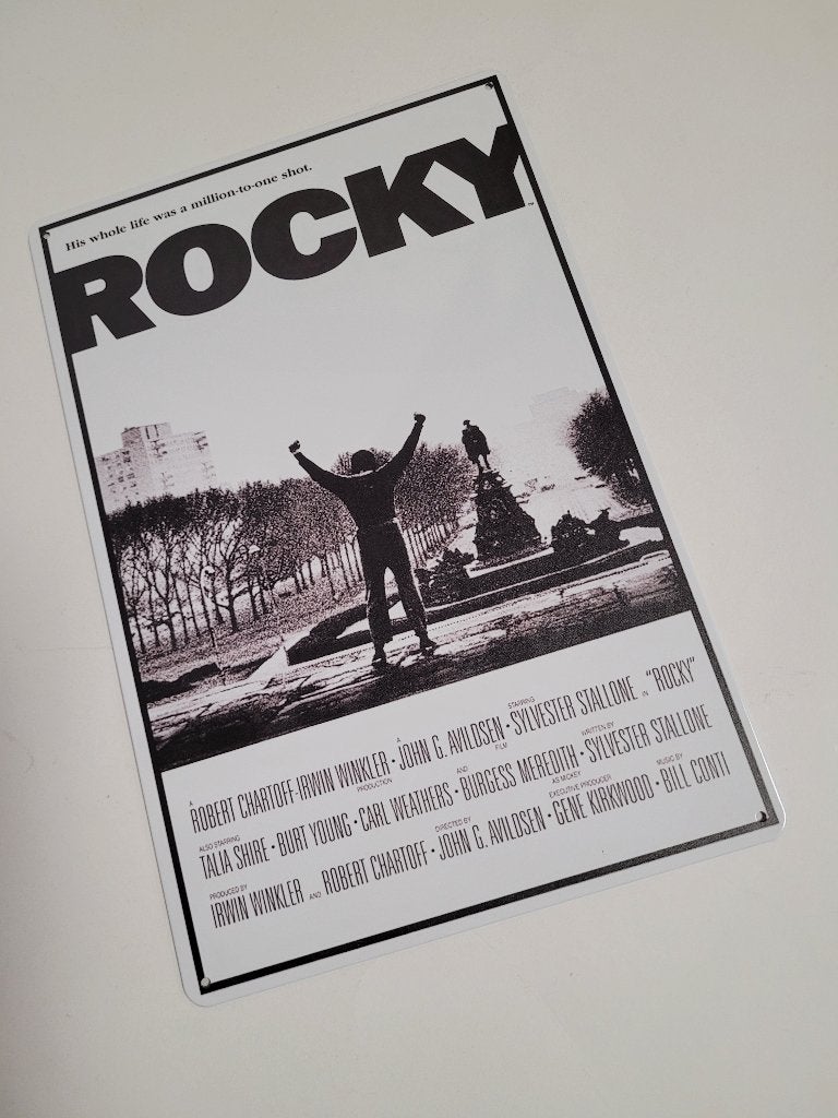Rocky Balboa Stallone reclamebord van metaal wandbord deco, Info@deconoord.nl, Deco Noord, Nieuw, Ophalen of Verzenden