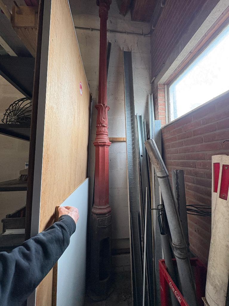 gietijzeren lantaarnpaal, Tuin en Terras, Ophalen, Gebruikt, Staande lamp, Netvoeding