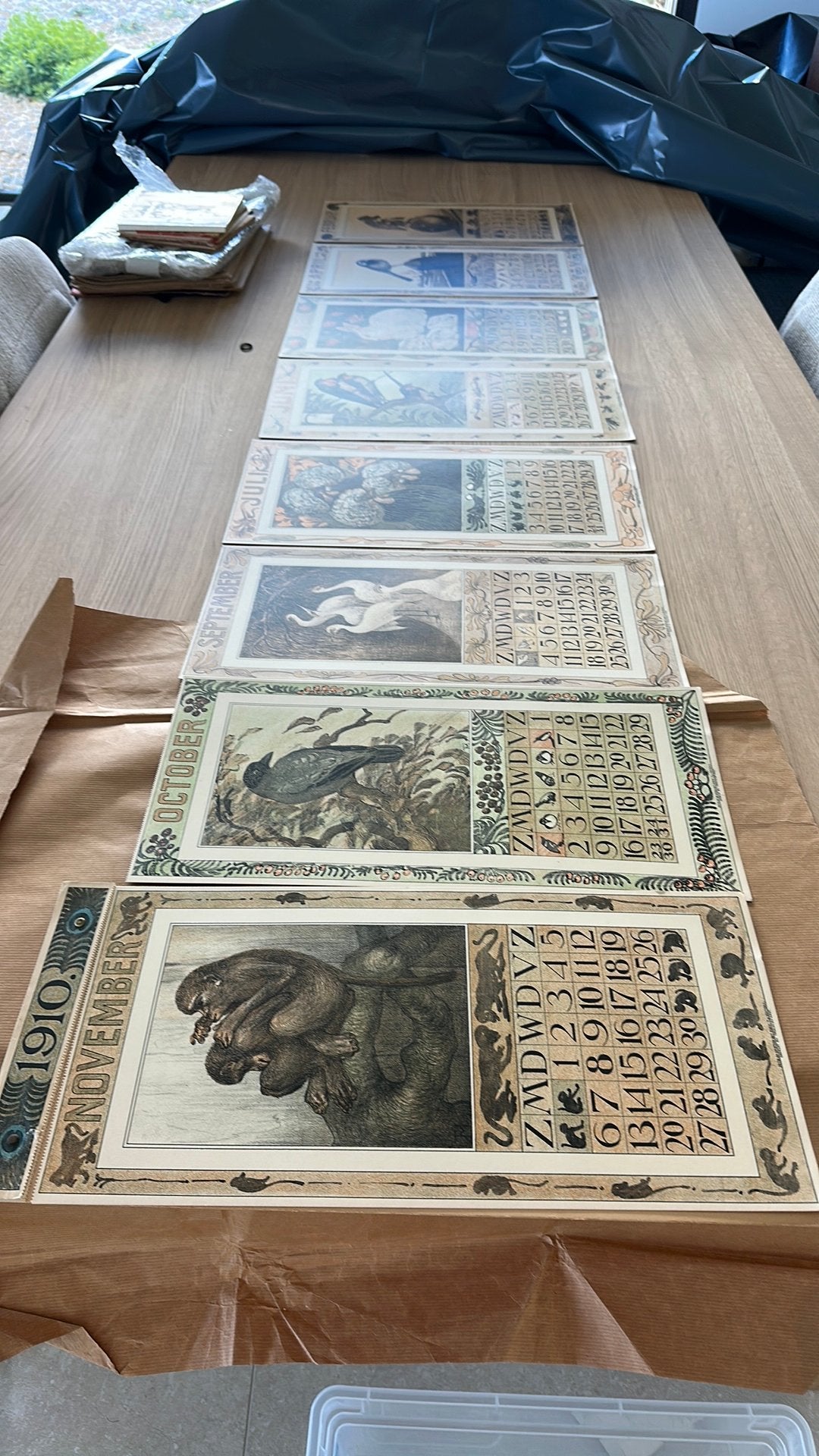 1910 Art nouveau kalender Hoytema, Verzenden