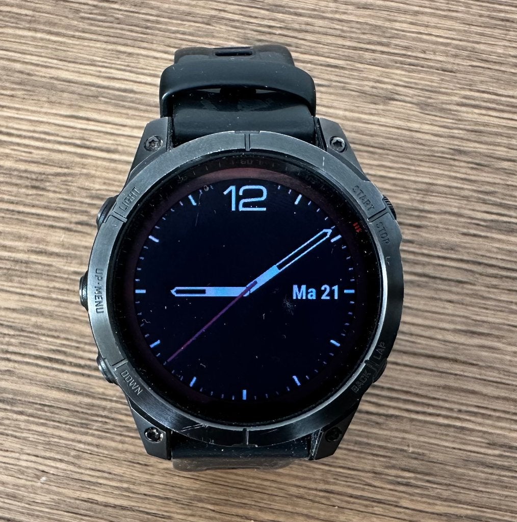 Garmin Fenix 7 Solar 51 mm (compleet met doos en laadkabel)., Sieraden, Tassen en Uiterlijk, Ophalen, Gebruikt, Waterdicht, Garmin fenix