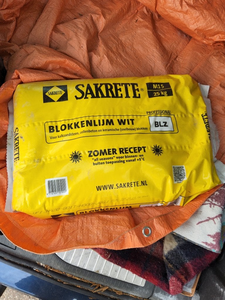 Blokkenlijm Sakrete 25kg, Ophalen, Nieuw