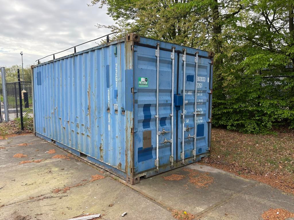 20ft Opslagcontainer met Stellage, Ophalen