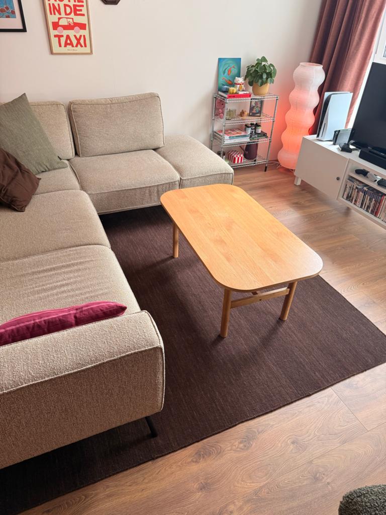 Salontafel Lyngvig 60x110 naturel eiken, Huis en Inrichting, Ophalen, 100 tot 150 cm, Eikenhout, 50 tot 100 cm