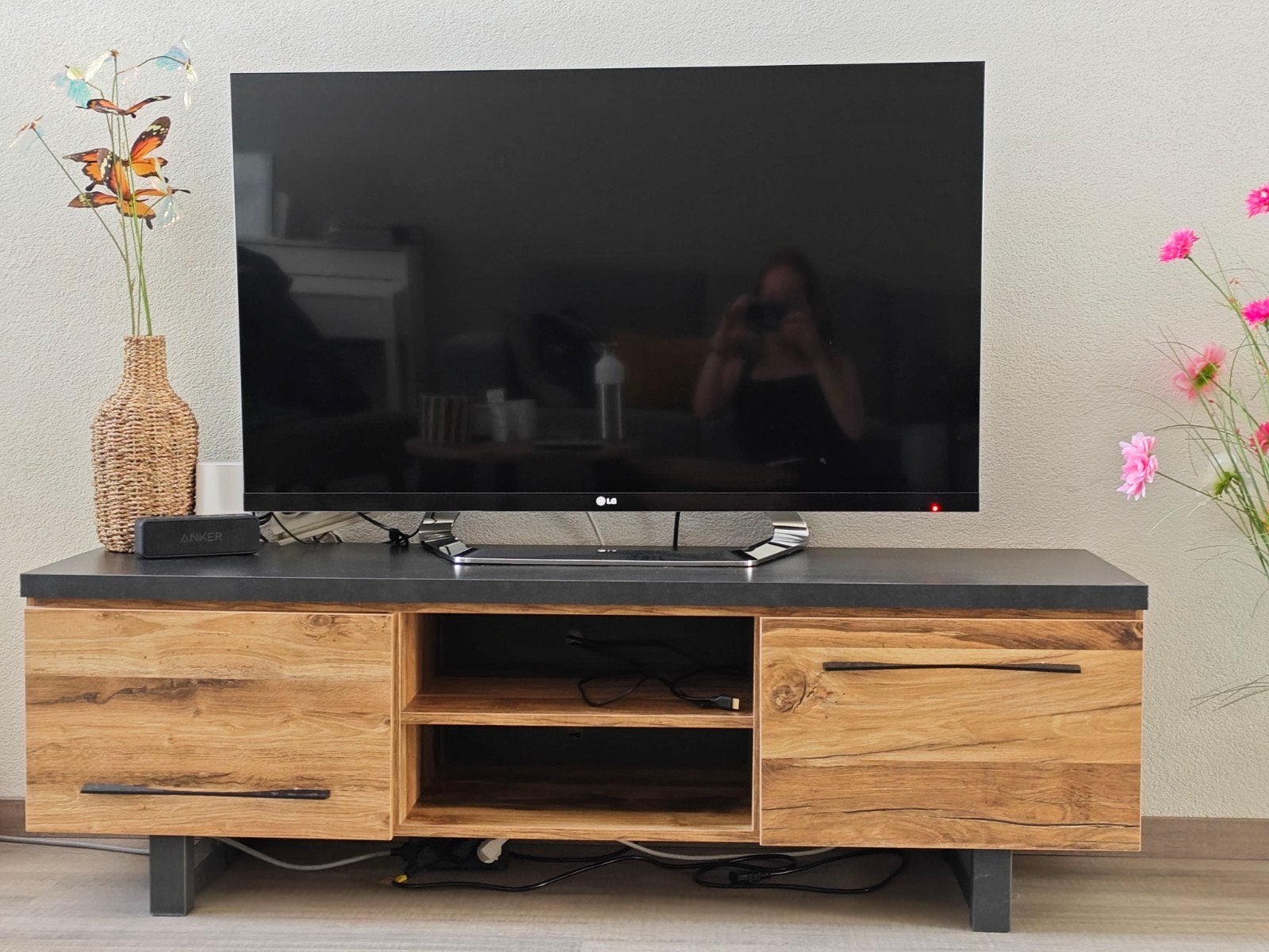 Pronto houten tv-meubel 147 cm, Ophalen, 100 tot 150 cm, Zo goed als nieuw, Minder dan 100 cm